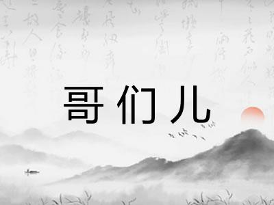 哥们儿