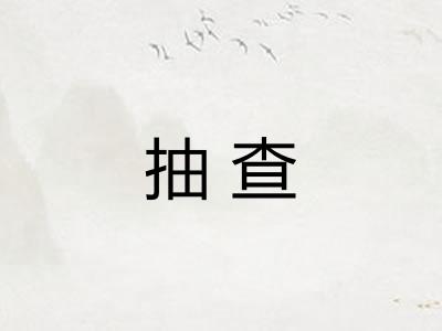 抽查