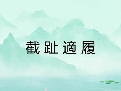 截趾適履