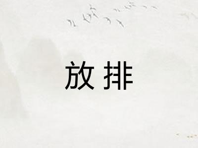 放排