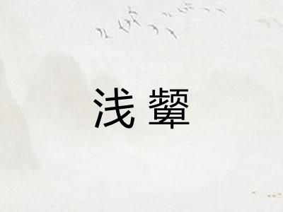 浅颦