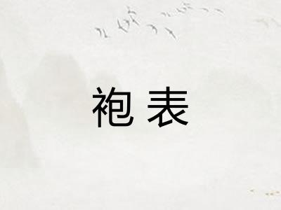 袍表