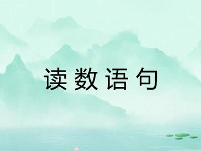 读数语句