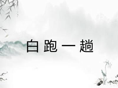 白跑一趟