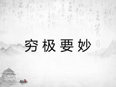 穷极要妙