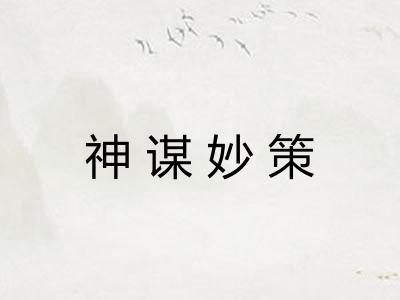 神谋妙策