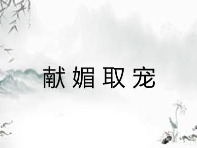献媚取宠