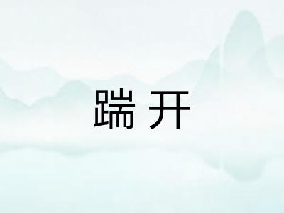 踹开