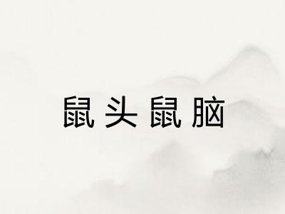 鼠头鼠脑