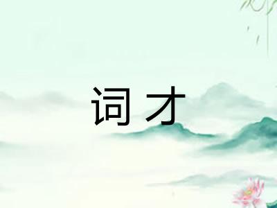 词才
