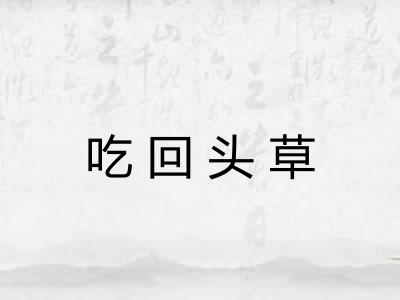 吃回头草