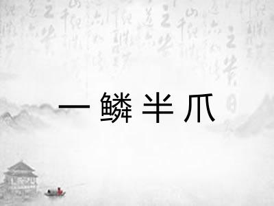 一鳞半爪