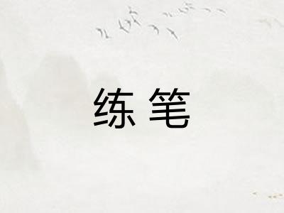 练笔