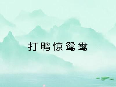打鸭惊鸳鸯