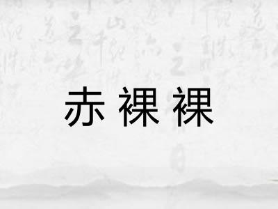 赤裸裸