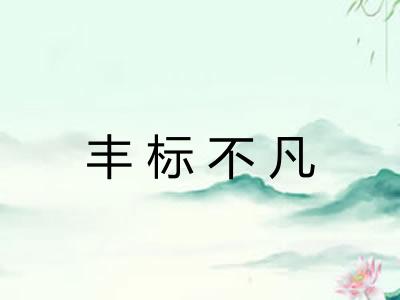 丰标不凡