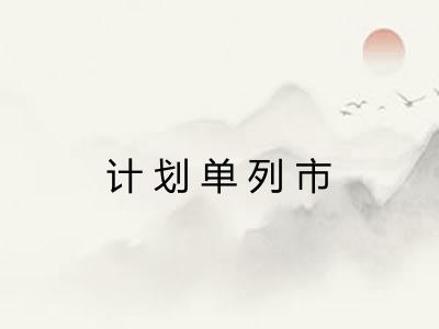 计划单列市
