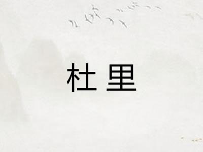 杜里