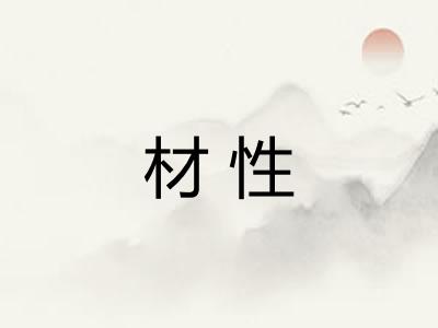 材性