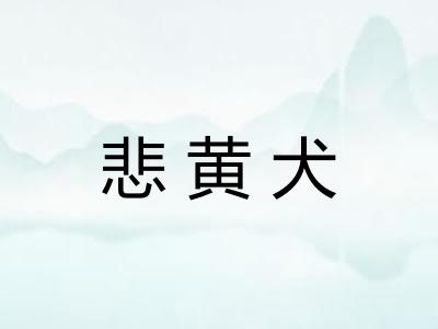 悲黄犬