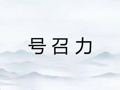 号召力