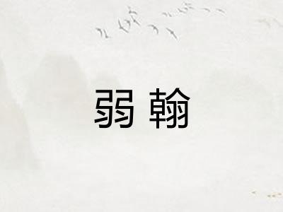 弱翰