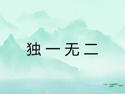 独一无二