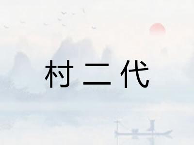村二代