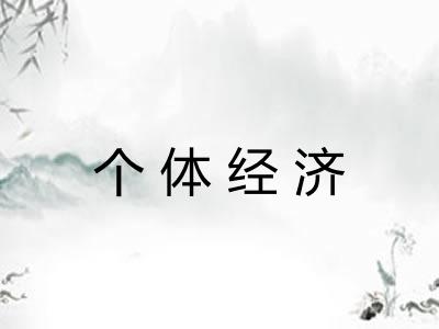 个体经济
