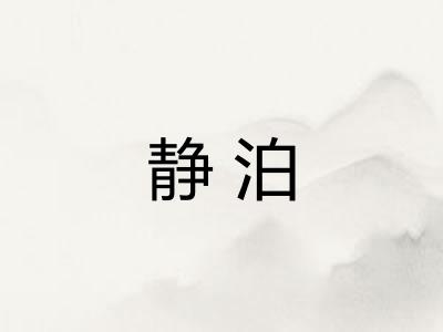 静泊