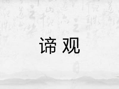 谛观