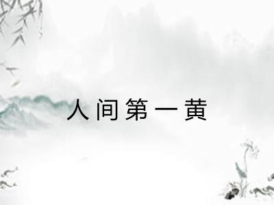 人间第一黄