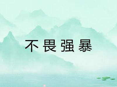 不畏强暴