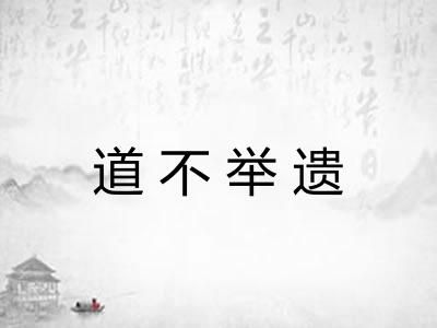 道不举遗