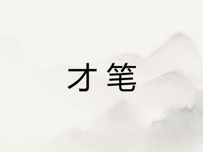 才笔