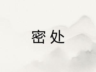 密处