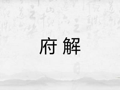 府解