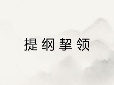 提纲挈领