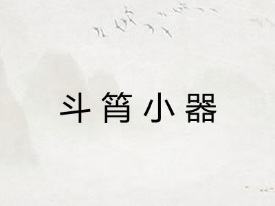 斗筲小器