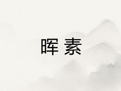 晖素