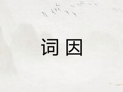 词因