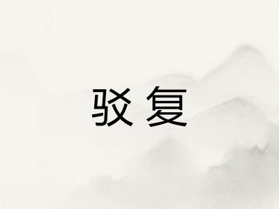 驳复