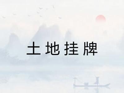 土地挂牌