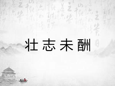 壮志未酬