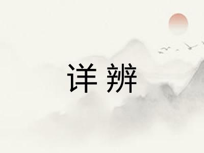 详辨
