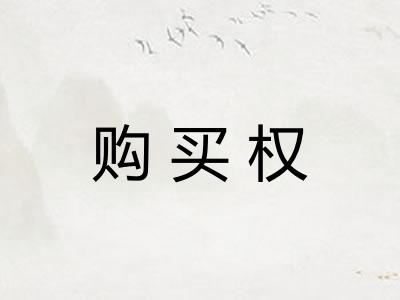 购买权