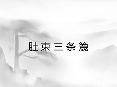 肚束三条篾