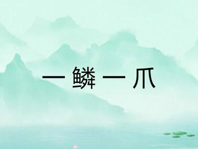 一鳞一爪