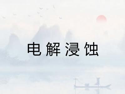 电解浸蚀