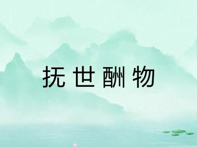 抚世酬物